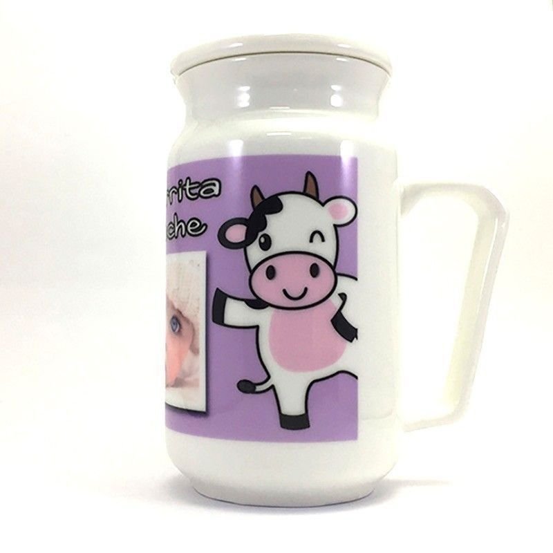 Jarra lecherita personalizada con fotos con tapa - Imagen 2